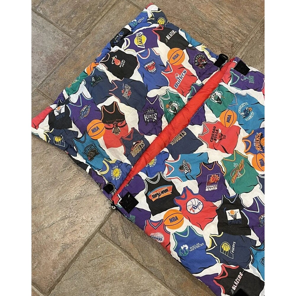 VTG HTF 1990's NBA Logos sleeping Bag retro Jerseys NICE!
